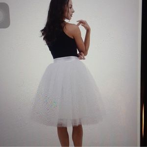 White tulle skirt